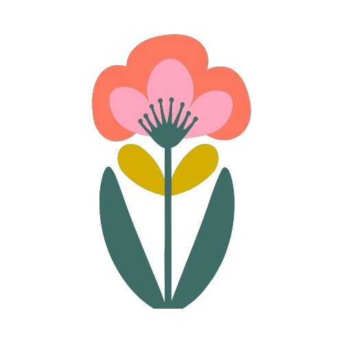 Wild Poppy flower logo